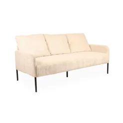 Canapé 3 places moderne et élégant Manuelo Velours côtelé Beige