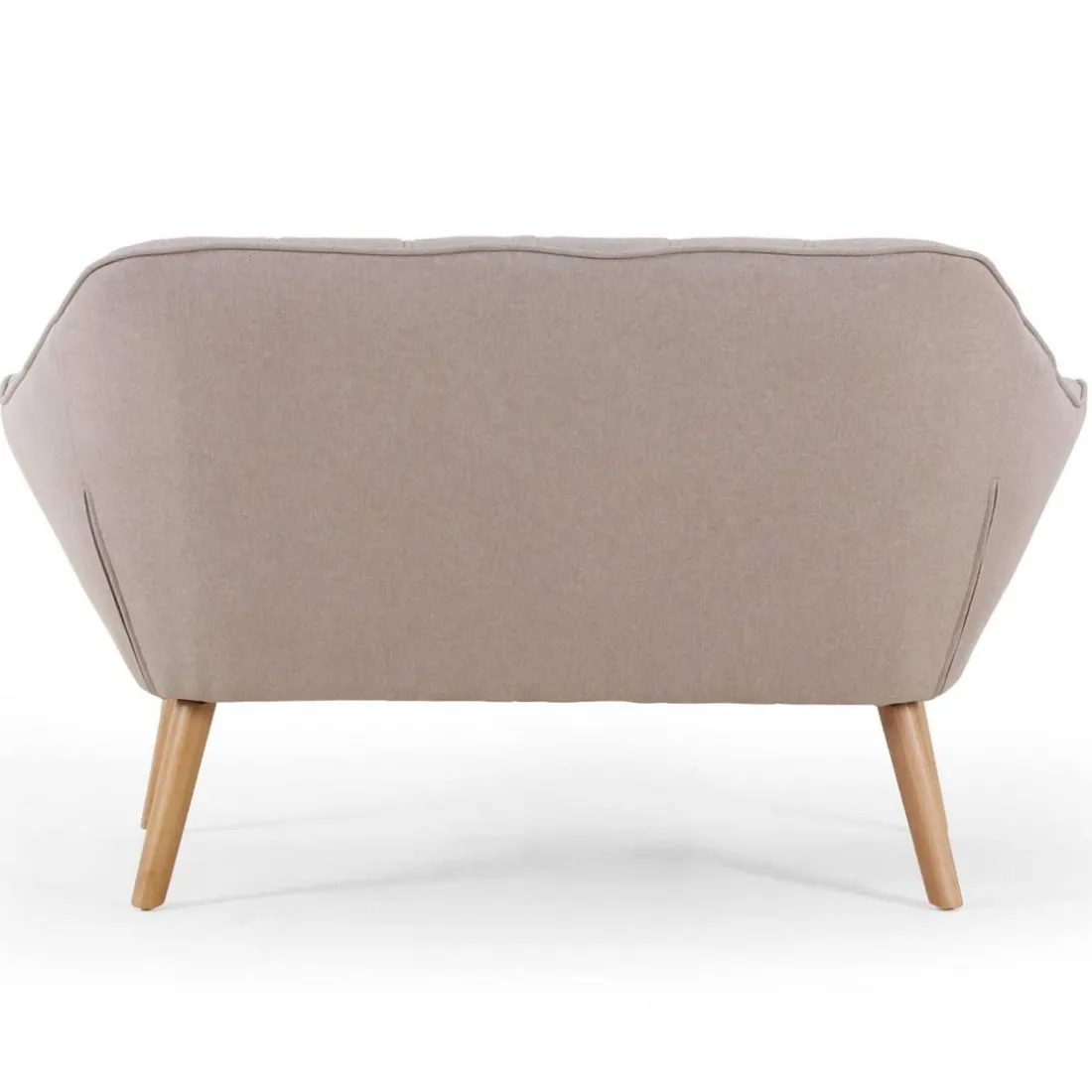 Canapé 2 places Scandinave Zentao Tissu Beige