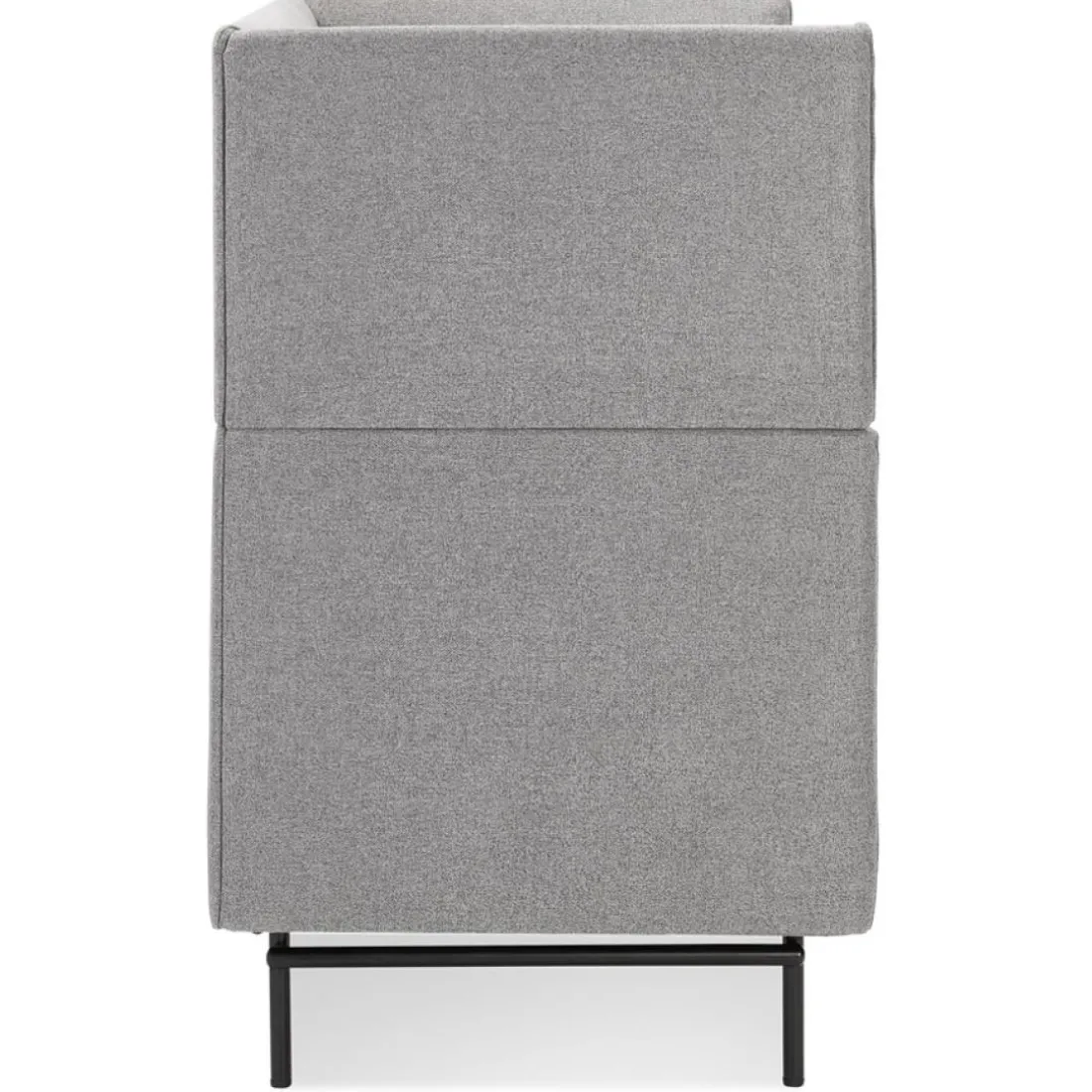 Canapé acoustique 2 places 'VISAVI' avec haut dossier en tissu gris clair