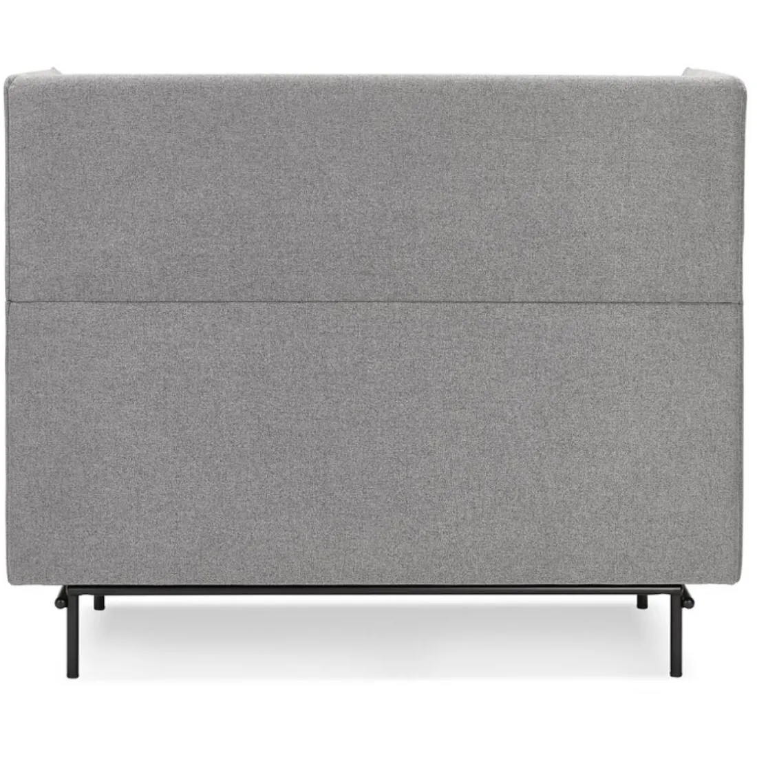 Canapé acoustique 2 places 'VISAVI' avec haut dossier en tissu gris clair