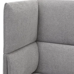 Canapé acoustique 2 places 'VISAVI' avec haut dossier en tissu gris clair