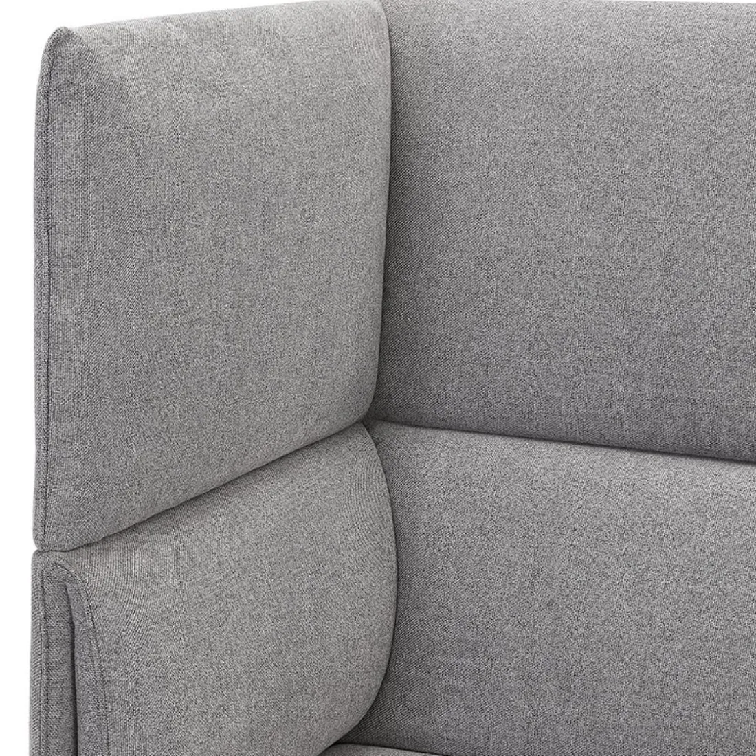 Canapé acoustique 2 places 'VISAVI' avec haut dossier en tissu gris clair