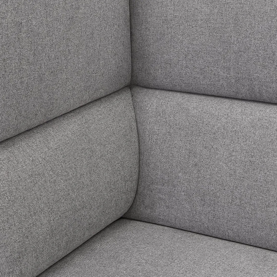 Canapé acoustique 2 places 'VISAVI' avec haut dossier en tissu gris clair