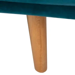 Canapé Banquette Velours Jack 3 Places Bleu canard