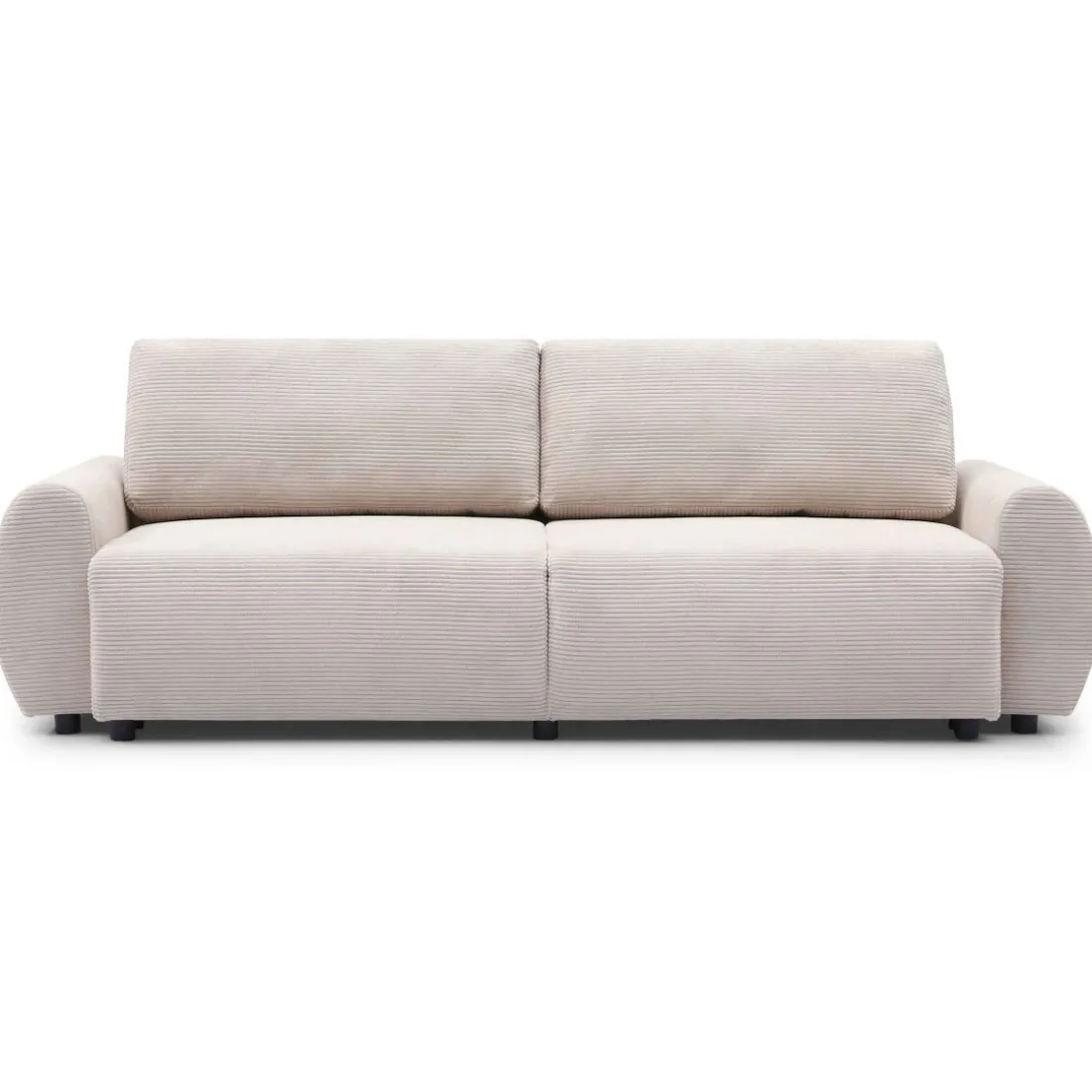 Canapé convertible 3 places Traviata Velours côtelé Beige
