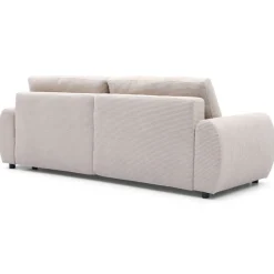 Canapé convertible 3 places Traviata Velours côtelé Beige
