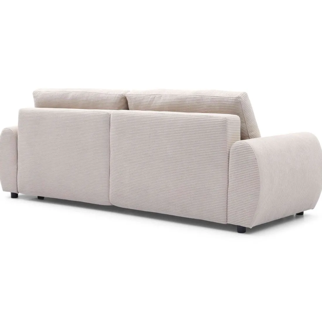 Canapé convertible 3 places Traviata Velours côtelé Beige