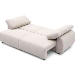 Canapé convertible 3 places Traviata Velours côtelé Beige