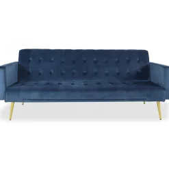 Canapé Convertible Clic-Clac JUICY Velours Bleu