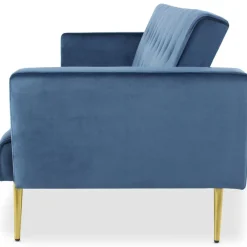 Canapé Convertible Clic-Clac JUICY Velours Bleu