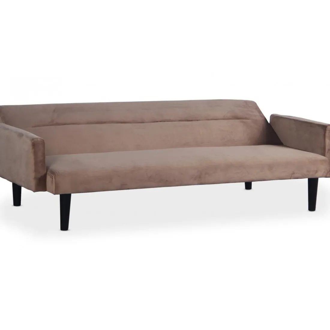 Canapé Convertible Clic-Clac BERTO 3 Places Velours Taupe