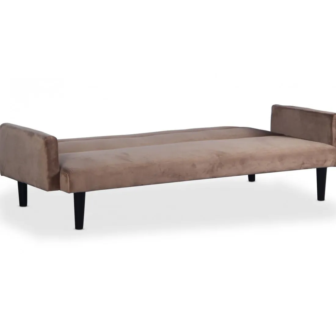 Canapé Convertible Clic-Clac BERTO 3 Places Velours Taupe