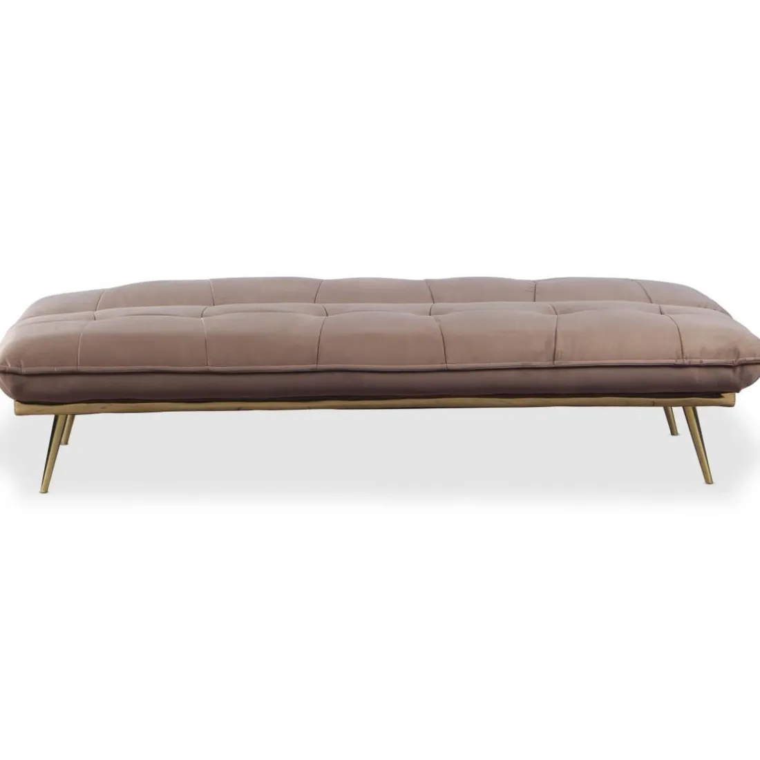 Canapé Convertible Clic-Clac BRICE Velours Taupe