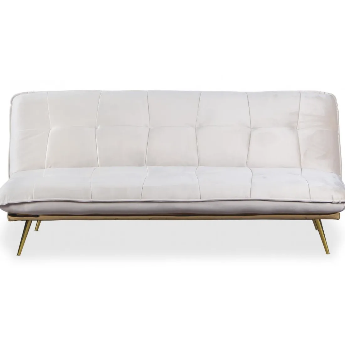 Canapé Convertible Clic-Clac BRICE Velours Beige