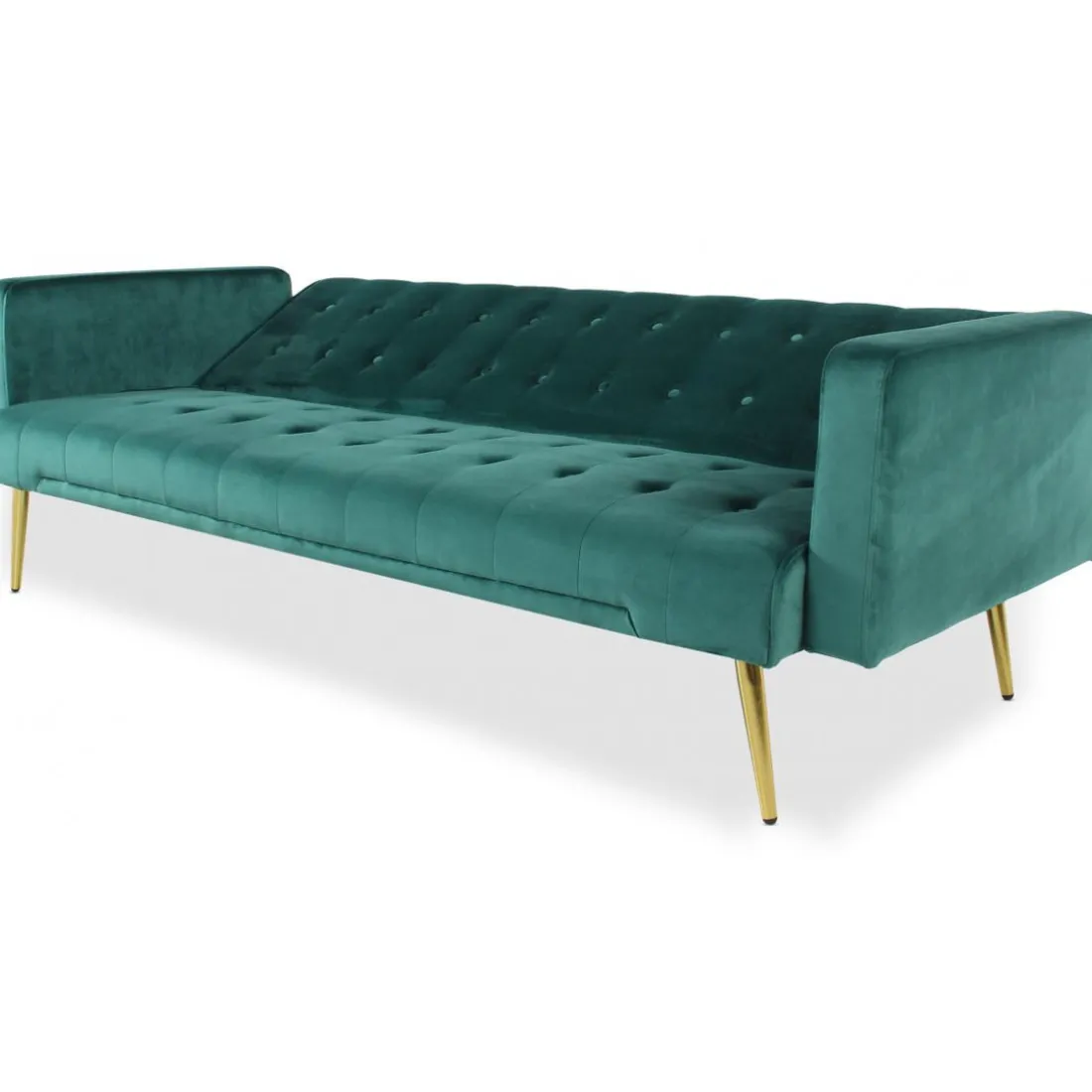 Canapé Convertible Clic-Clac JUICY Velours Vert