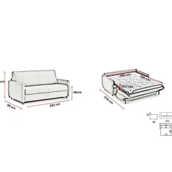 Canapé convertible express Beige Clair 3 places GIACOMO