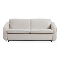 Canapé convertible express Naturali Tissu bouclette Crème