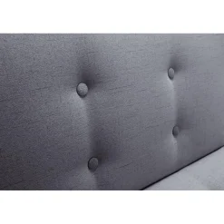 Canapé Convertible Scandinave Tissu Gris Foncé EMMA