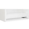 Canapé moderne 3 places style cubique Fredonia Tissu bouclette Crème