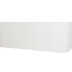 Canapé moderne 3 places style cubique Fredonia Tissu bouclette Crème