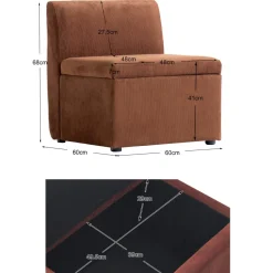Canapé modulable VARDE design scandinave raffiné en velours avec mousse
