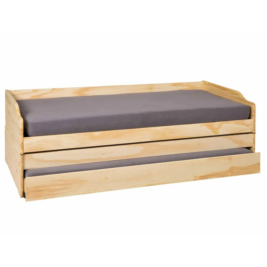 Canapé multifonction 90x200 bois naturel LORA