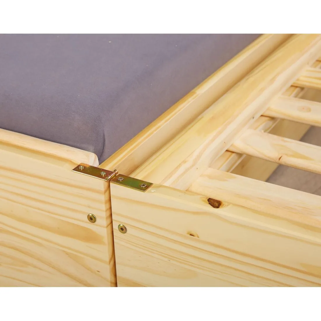 Canapé multifonction 90x200 bois naturel LORA