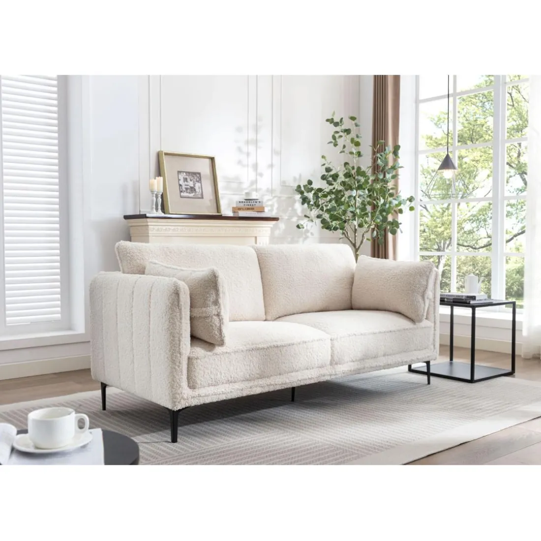 Canape 3 places en Metal blanc