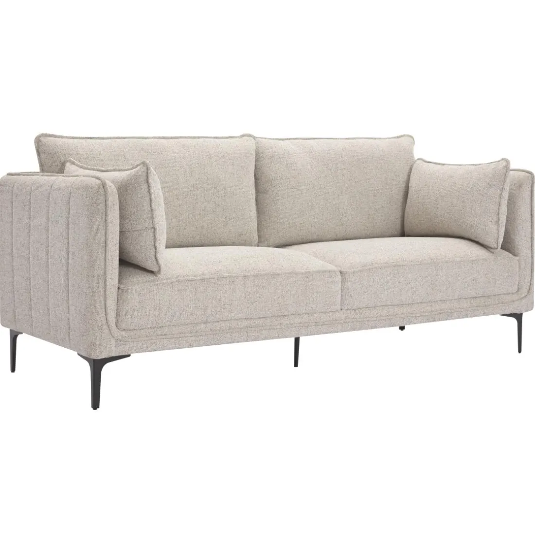 Canape 3 places en Metal gris
