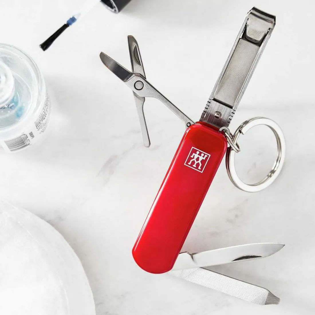 Canif Multi Outils Rouge en Inox