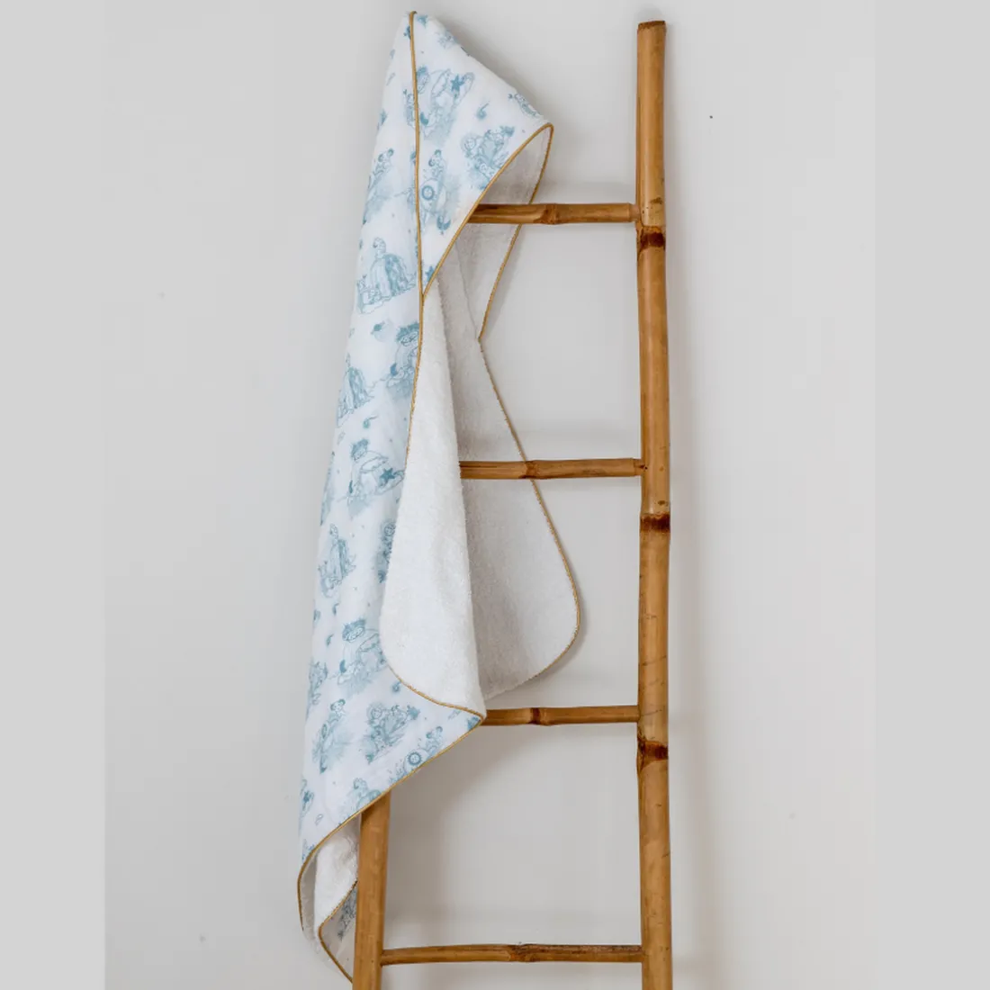 Cape de bain pour bébé Jouy bleu
