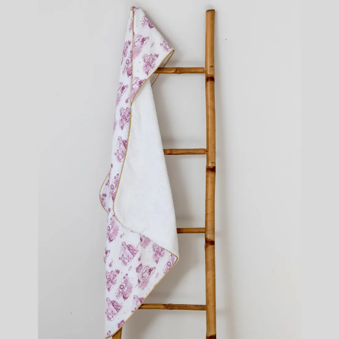 Cape de bain pour bébé Jouy rose