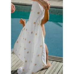 Cape de bain pour bébé Nazar blanc