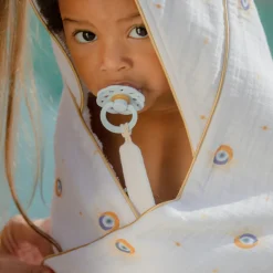 Cape de bain pour bébé Nazar blanc