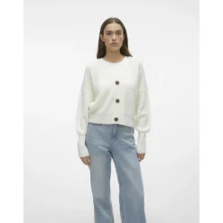 Cardigan col en v Blanc