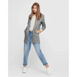 Cardigan Col italien gris