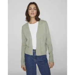 Cardigan court à maille en viscose Ril vert Mae