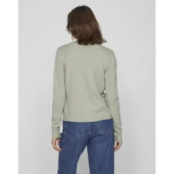 Cardigan court à maille en viscose Ril vert Mae