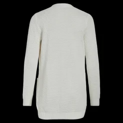 Cardigan en maille poignets côtelés col en v Fern blanc