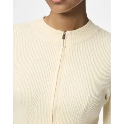 Cardigan manches longues Crista marron en viscose Esme