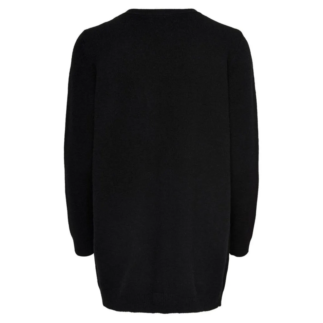 Cardigans en maille Col en V Manches longues noir Luna