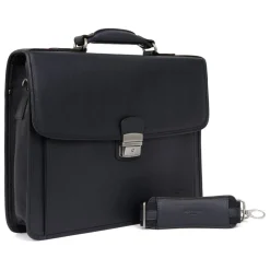 Cartable A4 Cuir CONFORT Marine Cael