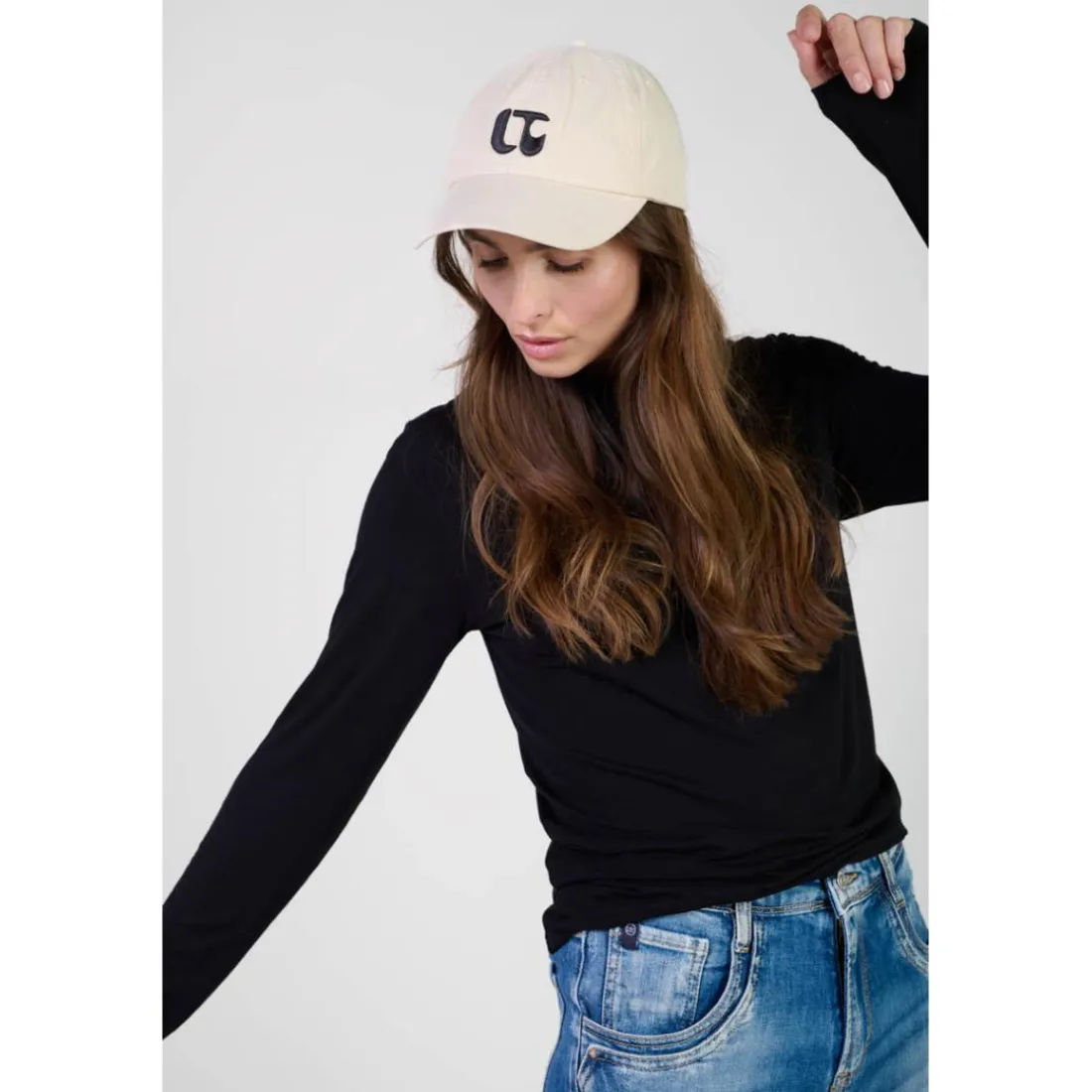 Casquette LOGA beige Rae en coton