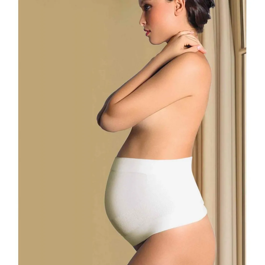 Ceinture de grossesse Blanc - Cache Coeur en coton