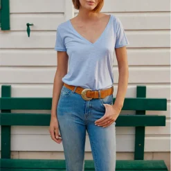 Ceinture IDONA - Camel écru en cuir