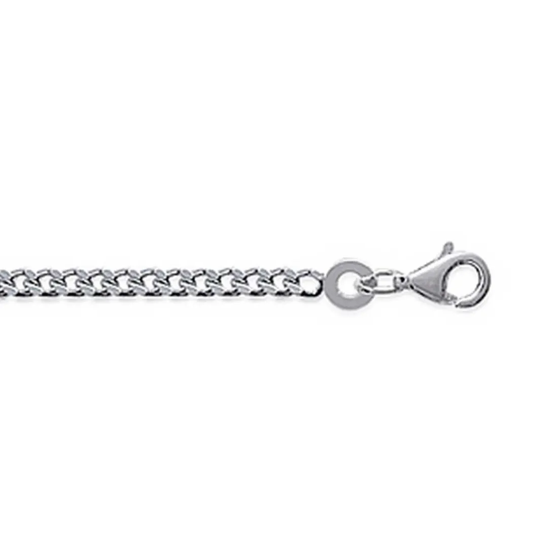 Chaine homme argent rhodié 2,4 mm - W0Y0W0