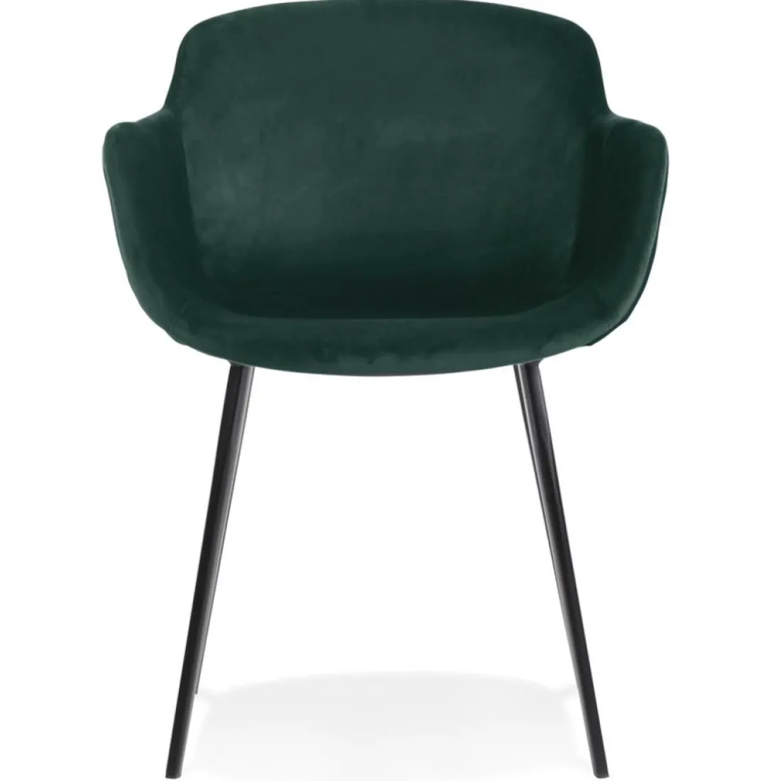 Chaise avec accoudoirs 'ARMADA' en velours vert
