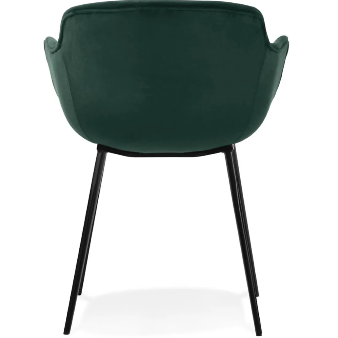Chaise avec accoudoirs 'ARMADA' en velours vert