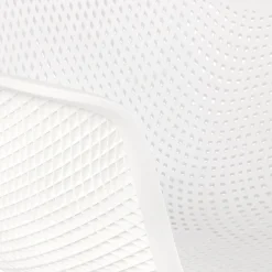 Chaise avec accoudoirs perforée 'DRAK' blanche