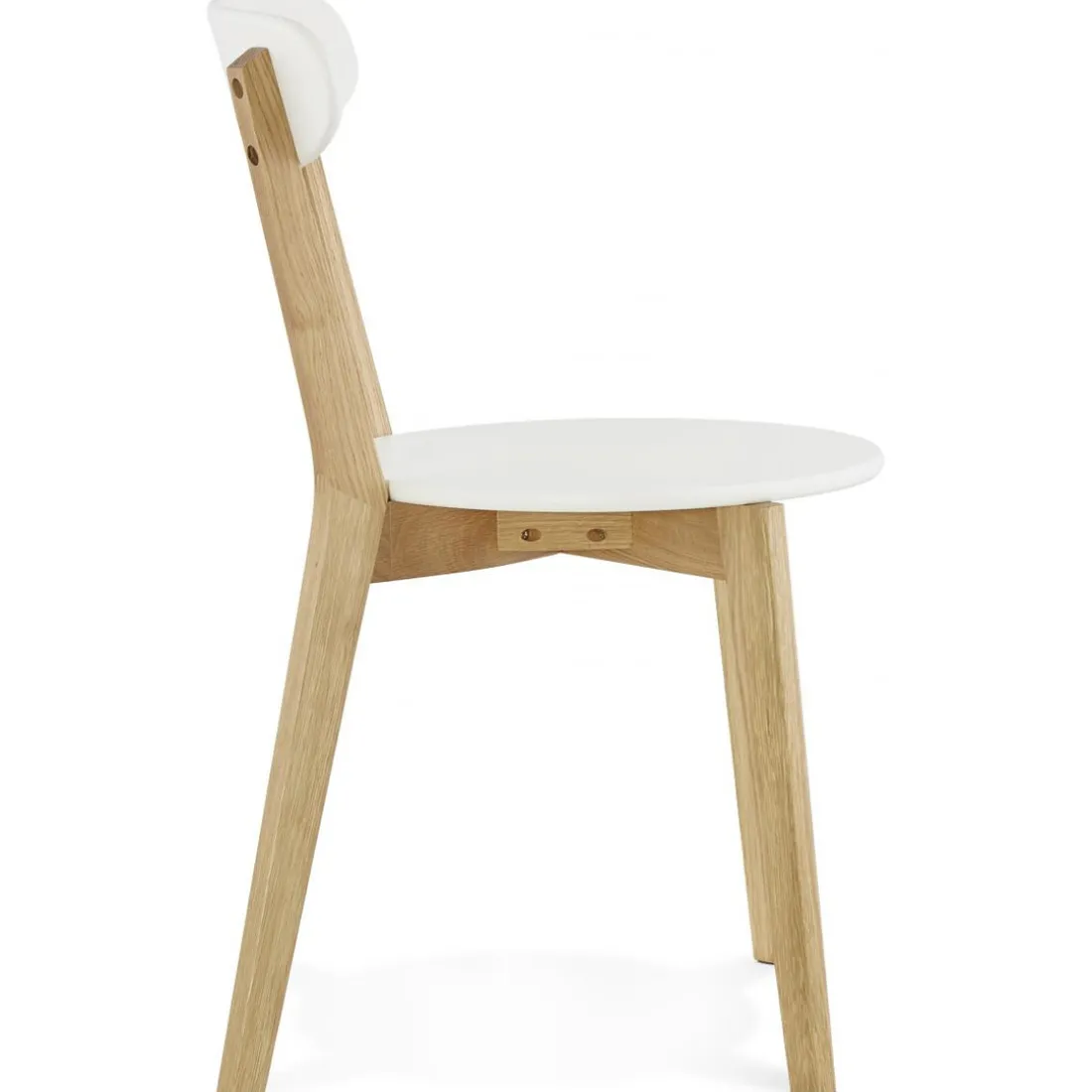 Chaise àcandinave blanche 45x52x80 cm LORIE
